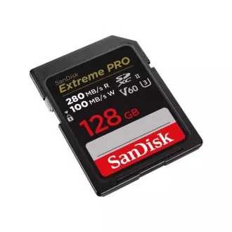 SanDisk SDXC karta 128GB Extreme PRO (280 MB/s Class 10, UHS-II V60) SanDisk SDXC karta 128GB Extreme PRO (280 MB/s Class 10, UHS-II V60)