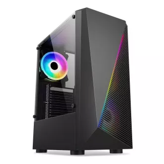 1stCOOL skriňa SHARK 2, middle tower, AU, USB 3.0, bez zdroja, RGB fan, priehľadná bočnica, čierna 1stCOOL skriňa SHARK 2, middle tower, AU, USB 3.0, bez zdroja, RGB fan, priehľadná bočnica, čierna