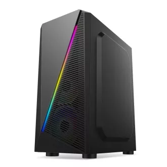 1stCOOL skriňa SHARK 2, middle tower, AU, USB 3.0, bez zdroja, RGB fan, priehľadná bočnica, čierna 1stCOOL skriňa SHARK 2, middle tower, AU, USB 3.0, bez zdroja, RGB fan, priehľadná bočnica, čierna