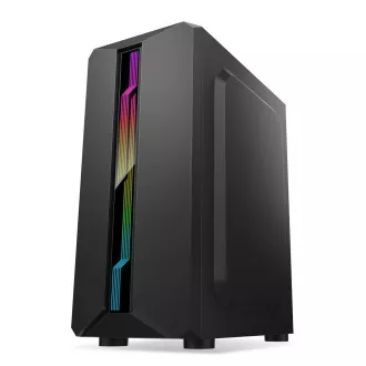 1stCOOL skriňa SHARK 1, middle tower, AU, USB 3.0, bez zdroja, RGB fan, priehľadná bočnica, čierna 1stCOOL skriňa SHARK 1, middle tower, AU, USB 3.0, bez zdroja, RGB fan, priehľadná bočnica, čierna