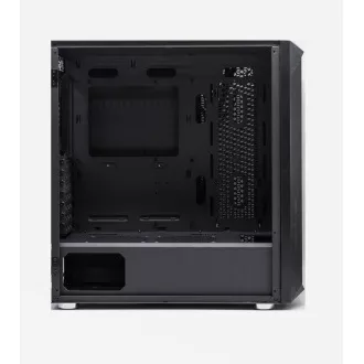 1stCOOL skriňa Wind Storm Black MiddleTower ARGB, AU, USB3.0, bez zdroja, RGB fan, priehľadná bočnica, čierna