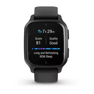 Garmin Venu Sq 2 Music, Slate / Black silicone band Garmin Venu Sq 2 Music, Slate / Black silicone band