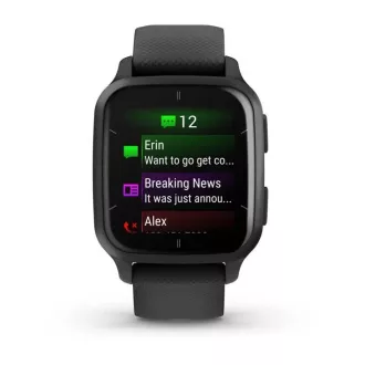 Garmin Venu Sq 2 Music, Slate / Black silicone band Garmin Venu Sq 2 Music, Slate / Black silicone band