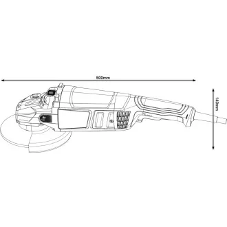 BOSCH GWS 2200, uhlová brúska, 2.200 W, 6.500 – 6.500 ot/min, 230 mm, aretovateľný spínač BOSCH GWS 2200, uhlová brúska, 2.200 W, 6.500 – 6.500 ot/min, 230 mm, aretovateľný spínač
