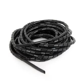 C-Tech CABLEXPERT sťahovacia špirála na káble, 12mm, 10 m, čierna