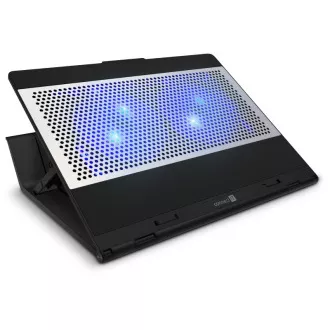 CONNECT IT FrostBlast chladiaca podložka pod notebook s modrým podsvietením, ČIERNA