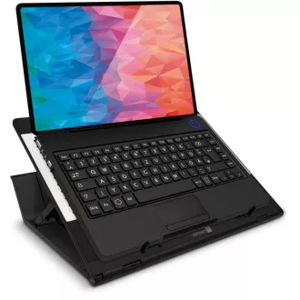 CONNECT IT FrostBlast chladiaca podložka pod notebook s modrým podsvietením, ČIERNA