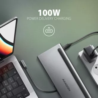 AXAGON HMC-4KX3 USB 5Gbps húb, 3x USB-A, 2x HDMI, DP, RJ-45 GLAN, SD/microSD, audio, PD 100W, kábel USB-C 40cm AXAGON HMC-4KX3 USB 5Gbps húb, 3x USB-A, 2x HDMI, DP, RJ-45 GLAN, SD/microSD, audio, PD 100W, kábel USB-C 40cm