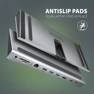 AXAGON HMC-4KX3 USB 5Gbps húb, 3x USB-A, 2x HDMI, DP, RJ-45 GLAN, SD/microSD, audio, PD 100W, kábel USB-C 40cm AXAGON HMC-4KX3 USB 5Gbps húb, 3x USB-A, 2x HDMI, DP, RJ-45 GLAN, SD/microSD, audio, PD 100W, kábel USB-C 40cm