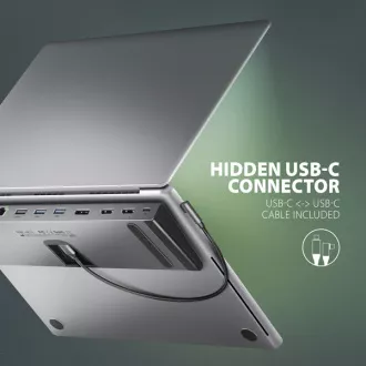 AXAGON HMC-4KX3 USB 5Gbps húb, 3x USB-A, 2x HDMI, DP, RJ-45 GLAN, SD/microSD, audio, PD 100W, kábel USB-C 40cm AXAGON HMC-4KX3 USB 5Gbps húb, 3x USB-A, 2x HDMI, DP, RJ-45 GLAN, SD/microSD, audio, PD 100W, kábel USB-C 40cm