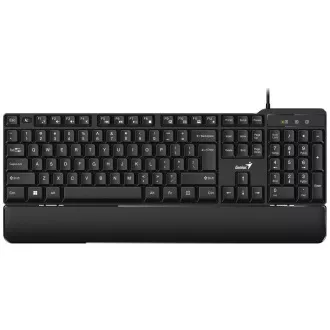 GENIUS klávesnica KB-100XP, Drôtová, Ergo predložka, USB, CZ+SK layout GENIUS klávesnica KB-100XP, Drôtová, Ergo predložka, USB, CZ+SK layout