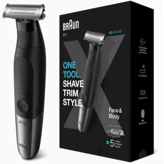 Braun Series X XT5100 zastrihávač fúzov, akumulátorový, 5 nástavcov, SkinGuard, vodotesný, čierny