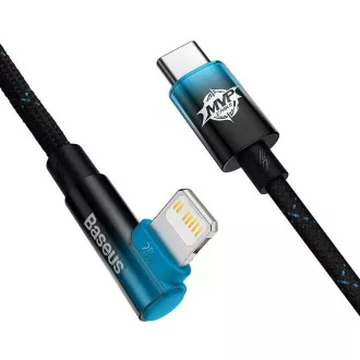 Baseus uhlový kábel USB-C - Lightnin, 20W 2m, modrý