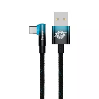 Baseus uhlový kábel USB - typ C 100W, 1 m, modrý