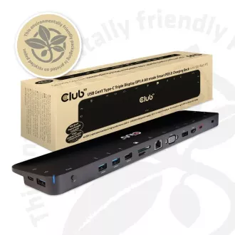 Club3D Dokovacia stanica USB-C 14v1, 1xDP, 1xHDMI, 1xVGA, 2xUSB-C, 5xUSB, 1xRJ45, 1x3.5mm, sivá