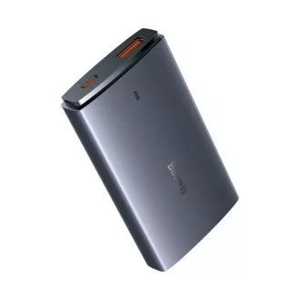 Baseus GAN5 Pro Ultratenký rýchlonabíjací adaptér USB-C + USB-A 65W, šedá