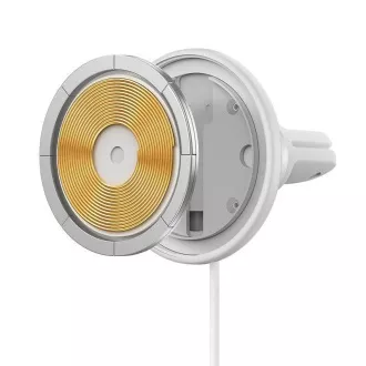 Baseus CW01 magnetický držiak s bezdrôtovým nabíjaním (do ventilačnej mriežky) 15W+25W, biela