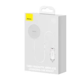 Baseus CW01 magnetický držiak s bezdrôtovým nabíjaním (do ventilačnej mriežky) 15W+25W, biela Baseus CW01 magnetický držiak s bezdrôtovým nabíjaním (do ventilačnej mriežky) 15W+25W, biela
