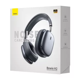 Baseus Bowie H2 TWS bezdrôtové slúchadlá cez hlavu Bluetooth 5.2, šedá