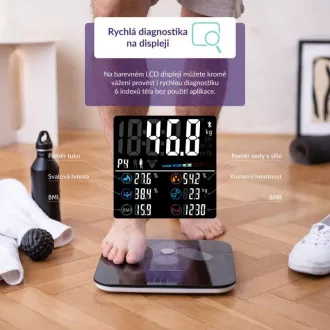 TrueLife FitScale W7 BT - Bioelektrická impedančná bluetooth váha - čierna TrueLife FitScale W7 BT - Bioelektrická impedančná bluetooth váha - čierna