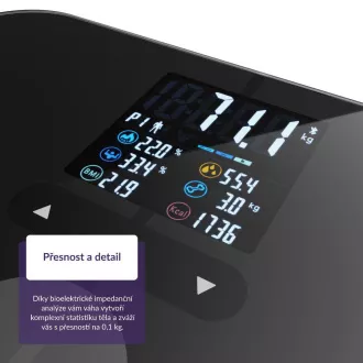 TrueLife FitScale W7 BT - Bioelektrická impedančná bluetooth váha - čierna TrueLife FitScale W7 BT - Bioelektrická impedančná bluetooth váha - čierna