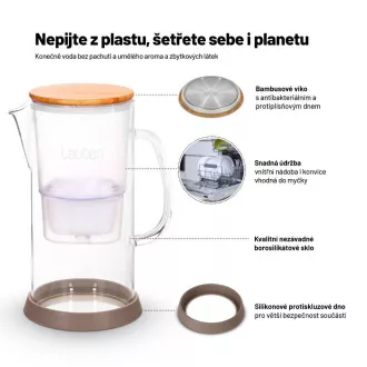Lauben Glass Water Filter Jug 32GW - filtračná kanvica