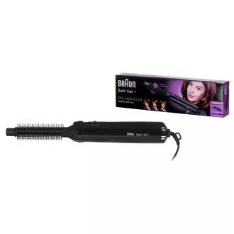 Braun AS110 Satin Hair 1 teplovzdušná kulma, 2 teploty, 2 rýchlosti, 200 W, ochrana proti prehriatiu, čierna Braun AS110 Satin Hair 1 teplovzdušná kulma, 2 teploty, 2 rýchlosti, 200 W, ochrana proti prehriatiu, čierna