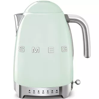 Smeg KLF04PGEU rýchlovarná kanvica, 1, 7 l (7 šálok), 2400 W, štýl 50. rokov, riadenie teploty, 7 programov, pastelovo zelená