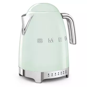 Smeg KLF04PGEU rýchlovarná kanvica, 1, 7 l (7 šálok), 2400 W, štýl 50. rokov, riadenie teploty, 7 programov, pastelovo zelená