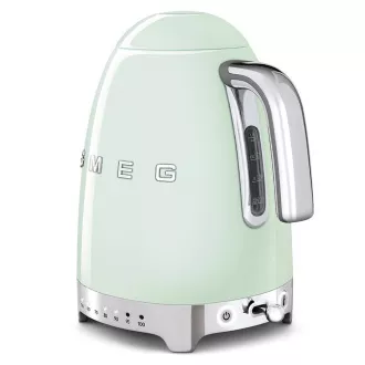 Smeg KLF04PGEU rýchlovarná kanvica, 1, 7 l (7 šálok), 2400 W, štýl 50. rokov, riadenie teploty, 7 programov, pastelovo zelená
