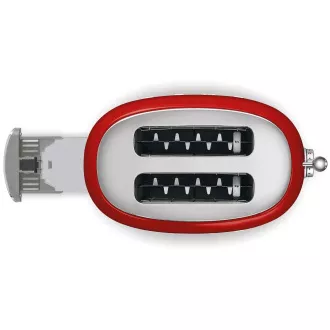 Smeg TSF01RDEU sendvičovač / hriankovač, 2 toasty, 6 úrovní opekania, zásuvka na omrvinky, štýl 50. rokov, červená