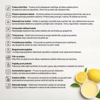 Lauben Electric Citrus Juicer 110WT - odšťavovač