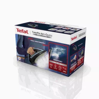 Tefal TurboPro FV5695E1 naparovacia žehlička, 3000 W, automatické vypnutie, kropenie, čierna / modrá Tefal TurboPro FV5695E1 naparovacia žehlička, 3000 W, automatické vypnutie, kropenie, čierna / modrá