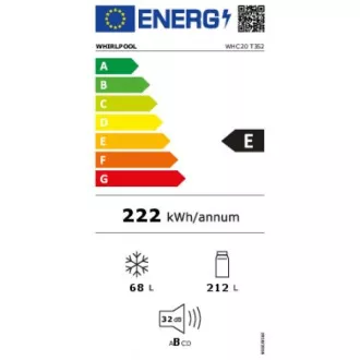 WHIRLPOOL WHC20 T352 Vstavaná kombinovaná chladnička WHIRLPOOL WHC20 T352 Vstavaná kombinovaná chladnička