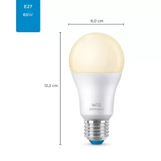 PHILIPS WiZ Dimmable 60W E27 A60 - stmievateľná žiarovka PHILIPS WiZ Dimmable 60W E27 A60 - stmievateľná žiarovka