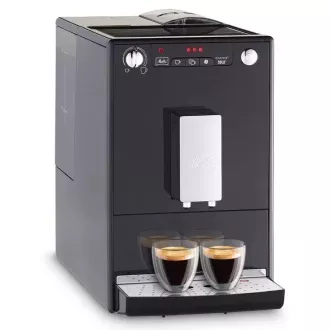 MELITTA Solo Frosted Black, kávovar, 15 Bar, 2 šálky naraz, vstavaný mlynček, nemliečne receptúry, čierny MELITTA Solo Frosted Black, kávovar, 15 Bar, 2 šálky naraz, vstavaný mlynček, nemliečne receptúry, čierny