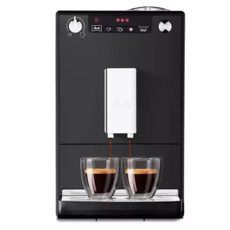 MELITTA Solo Frosted Black, kávovar, 15 Bar, 2 šálky naraz, vstavaný mlynček, nemliečne receptúry, čierny MELITTA Solo Frosted Black, kávovar, 15 Bar, 2 šálky naraz, vstavaný mlynček, nemliečne receptúry, čierny