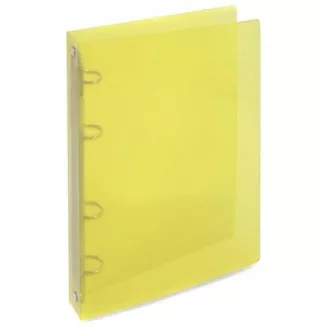 Zakladač A4 2cm 4 krúžky průhl. žltý Zakladač A4 2cm 4 krúžky průhl. žltý