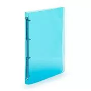 Zakladač A4 2cm 4 krúžky průhl. modrý
