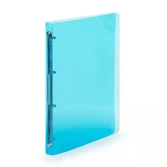 Zakladač A4 2cm 4 krúžky průhl. modrý