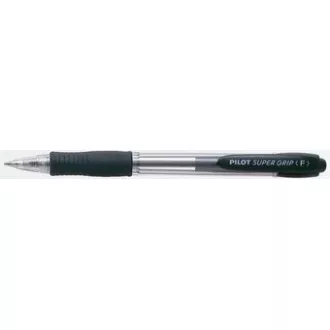 Guľôčkové pero Pilot super grip 0,7mm čierne / náplň 2110 telo číre