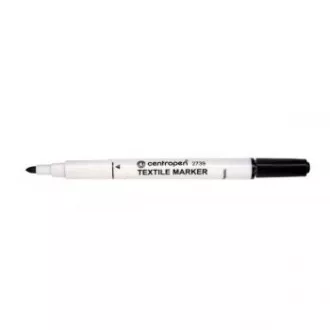 Značkovač Centropen 2739 na textil čierny valcový hrot 3,5mm Značkovač Centropen 2739 na textil čierny valcový hrot 3,5mm