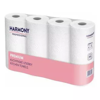 Utierky papierové kuchynské 3vrs. 4ks Harmony