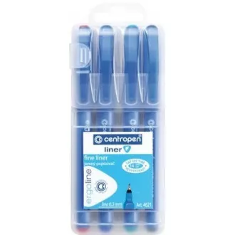 Popisovač Centropen 4621/4 F Liner 4 farby 0,3mm Popisovač Centropen 4621/4 F Liner 4 farby 0,3mm
