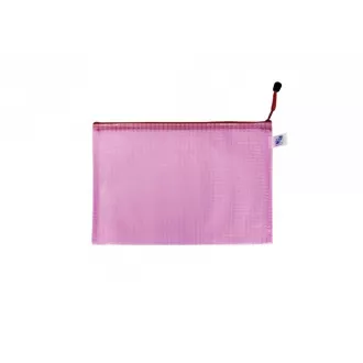 Obálka listová kabelka A5 na zips sieťovaná ružová