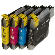MultiPack Farba do tlačiarne BROTHER LC-980 + 20ks fotopapiera (LC980BK, LC980C, LC980M, LC980Y) - Cartridge TonerPartner PREMIUM, black + color (čierna + farebná)