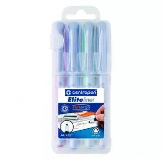 Popisovač Centropen 4721/4 F Elite liner 4 farby 0,3mm