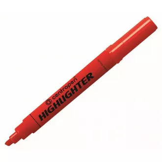 Zvýrazňovač Centropen 8552 červený klinový hrot 1-4,6mm Zvýrazňovač Centropen 8552 červený klinový hrot 1-4,6mm