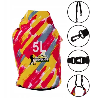 Vodotesný vak ROYOKAMP Dry Bag 10 l, multicolor 1 (ružová/žltá)