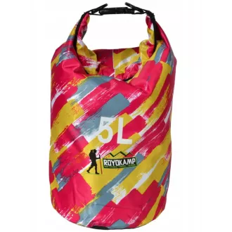 Vodotesný vak ROYOKAMP Dry Bag 10 l, multicolor 1 (ružová/žltá)